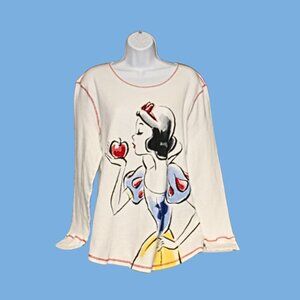 Women's Thermal, Long Sleeve Top With Disney's Snow White